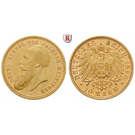 Deutsches Kaiserreich, Sachsen-Meiningen, Georg II., 10 Mark 1898, D, ss-vz/vz, J. 278