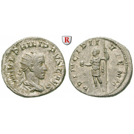 Römische Kaiserzeit, Philippus II., Caesar, Antoninian 244-247, vz