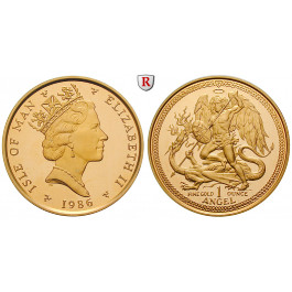 Insel Man, Elisabeth II., Angel 1986, 31,11 g fein, PP