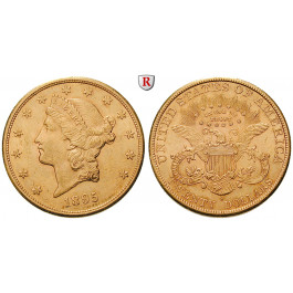 USA, 20 Dollars 1895, 30,09 g fein, vz+