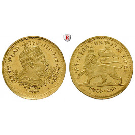 Äthiopien, Menelik II., 1/4 Wark 1889 EE (1897), 1,56 g fein, st