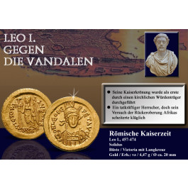 Römische Kaiserzeit, Leo I., Solidus 457-474, vz