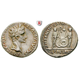 Römische Kaiserzeit, Augustus, Denar 2 v.-4 n.Chr., f.st