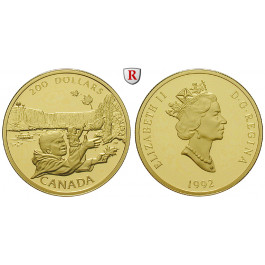 Kanada, Elizabeth II., 200 Dollars 1992, 15,71 g fein, PP