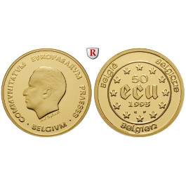 Belgien, Königreich, Baudouin I., 50 Ecu 1993, 15,55 g fein, PP