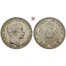 Deutsches Kaiserreich, Preussen, Wilhelm II., 3 Mark 1912, A, ss-vz, J. 103