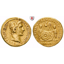 Römische Kaiserzeit, Augustus, Aureus 2/1 v.Chr., ss