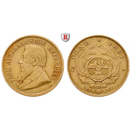 Südafrika, Südafrikanische Republik, 1/2 Pond 1897, 3,66 g fein, ss