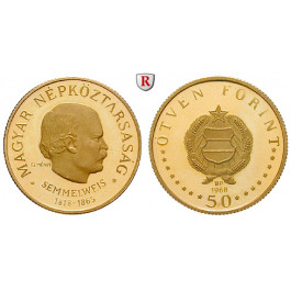 Ungarn, Volksrepublik, 50 Forint 1968, 3,78 g fein, PP