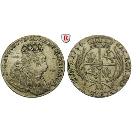 Polen, August III., Ort 1754, ss-vz