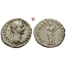 Römische Kaiserzeit, Traianus, Denar 98-99, ss+