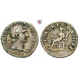 Römische Kaiserzeit, Traianus, Denar 100, ss
