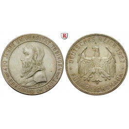 Weimarer Republik, 5 Reichsmark 1927, Uni Tübingen, F, f.st, J. 329