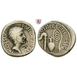 Römische Republik, Octavian, Denar 37 v.Chr., ss