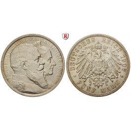 Deutsches Kaiserreich, Baden, Friedrich I., 5 Mark 1906, Goldene Hochzeit, G, st, J. 35