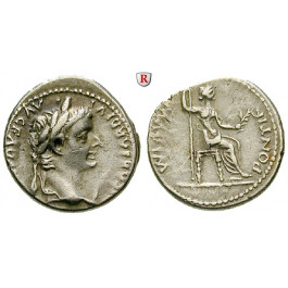 Römische Kaiserzeit, Tiberius, Denar 14-37, ss+