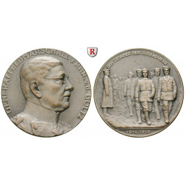 Personenmedaillen, Goltz, Wilhelm Leopold Colmar Freiherr von der - Preußischer Generalfeldmarschall, Silbermedaille 1915, prfr.