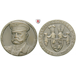 Personenmedaillen, Hindenburg, Paul von - Deutscher Generalfeldmarschall, Silbermedaille o.J. (1914), prfr.