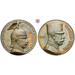 Brandenburg-Preussen, Königreich Preussen, Wilhelm II., Silbermedaille 1914, f.st