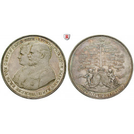 Bayern, Königreich, Ludwig III., Silbermedaille 1893, f.st