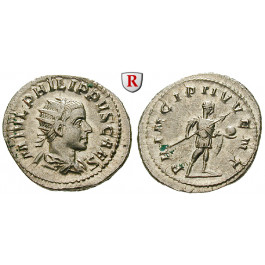 Römische Kaiserzeit, Philippus II., Caesar, Antoninian 244-247, st