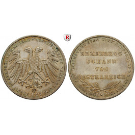 Frankfurt, Stadt, Doppelgulden 1848, vz+