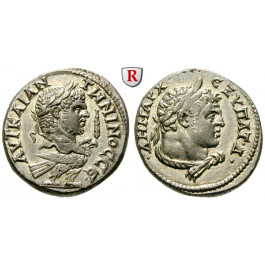 Römische Provinzialprägungen, Phönizien, Tyros, Caracalla, Tetradrachme 213-217 n.Chr., f.st