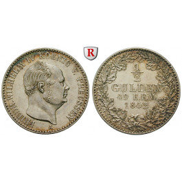 Hohenzollern, Hohenzollern-Sigmaringen, Friedrich Wilhelm IV. von Preußen, 1/2 Gulden 1852, f.st