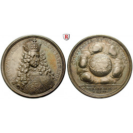 Römisch Deutsches Reich, Karl VI., Silbermedaille 1711, ss-vz