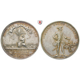 Braunschweig, Braunschweig-Calenberg-Hannover, Georg III., Silbermedaille 1761, vz