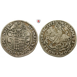 Mansfeld, Grafschaft, Mansfeld-Hinterort-Schraplau, Heinrich II., Taler 1596, ss