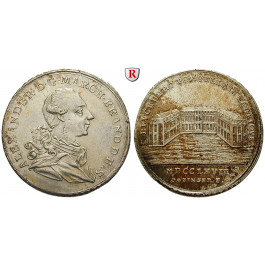 Brandenburg in Franken, Brandenburg-Ansbach, Christian Friedrich Karl Alexander, 1/2 Konventionstaler 1767, ss-vz