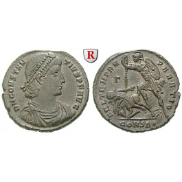 Römische Kaiserzeit, Constantius II., Bronze 348-351, vz-st