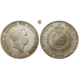 Württemberg, Herzogtum Württemberg (Kgr. ab 1806), Wilhelm I., Doppelgulden 1824, ss