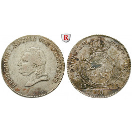 Württemberg, Herzogtum Württemberg (Kgr. ab 1806), Friedrich I., König, 20 Kreuzer 1810, ss+