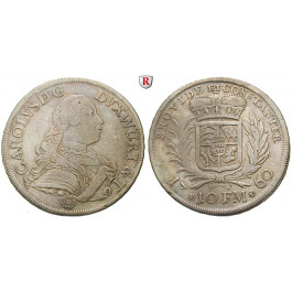 Württemberg, Herzogtum Württemberg (Kgr. ab 1806), Karl Eugen, Konventionstaler 1760, ss