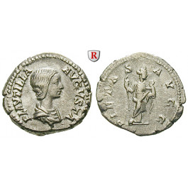 Römische Kaiserzeit, Plautilla, Frau des Caracalla, Denar 203, ss+