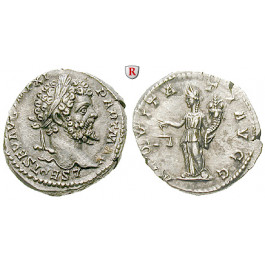 Römische Kaiserzeit, Septimius Severus, Denar 198-202, vz-st