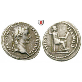 Römische Kaiserzeit, Tiberius, Denar, ss