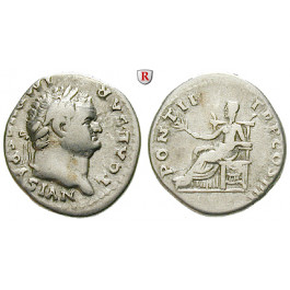 Römische Kaiserzeit, Titus, Caesar, Denar 75, ss