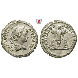 Römische Kaiserzeit, Caracalla, Denar 202, f.vz
