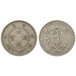 Nebengebiete, Kiautschou, 5 Cent 1909, A, vz, J. 729