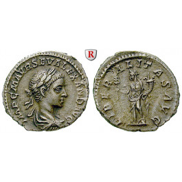 Römische Kaiserzeit, Severus Alexander, Denar 222-228, ss-vz
