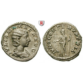Römische Kaiserzeit, Julia Mamaea, Mutter des Severus Alexander, Denar 222, ss+
