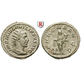 Römische Kaiserzeit, Philippus I., Antoninian 244-247, vz-st