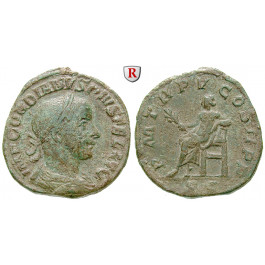Römische Kaiserzeit, Gordianus III., Sesterz 242, ss