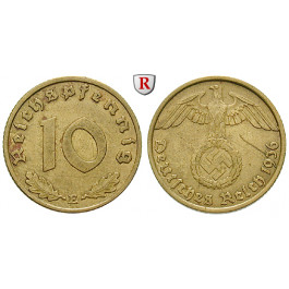Drittes Reich, 10 Reichspfennig 1936, E, ss+, J. 364