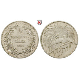 Nebengebiete, Deutsch-Neuguinea, 1/2 Neu-Guinea Mark 1894, Paradiesvogel, A, ss+, J. 704