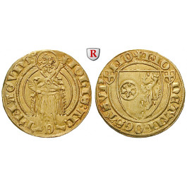 Mainz, Bistum, Johann II. von Nassau, Goldgulden o.J. (1409-1411), ss+