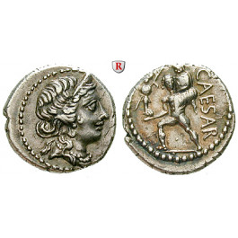 Römische Republik, Caius Iulius Caesar, Denar 47-46 v.Chr., f.vz